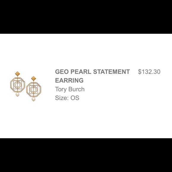 Tory Burch Jewelry - Tory Burch Geo Pearl Statement Earrings
